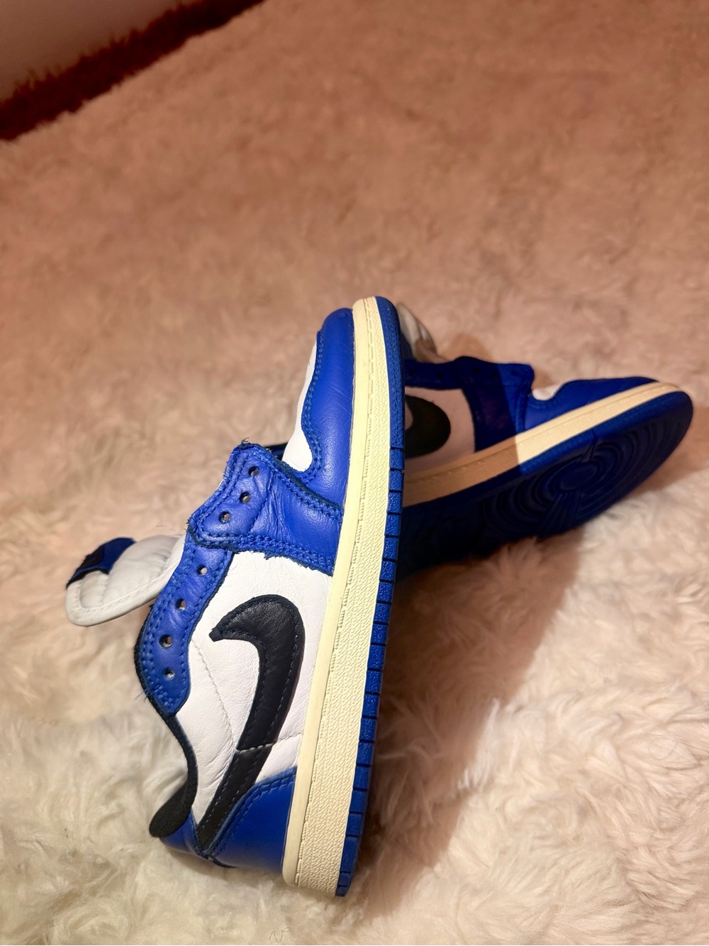 Nike Kids Blue, White & Black Low-Top Sneakers